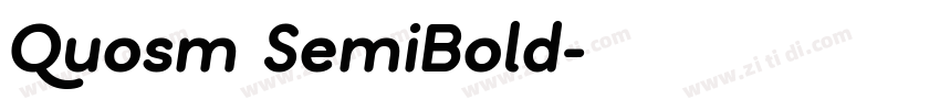 Quosm SemiBold字体转换